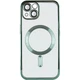 Чехол Fashion Case Shining with MagSafe + защита камеры для Apple iPhone 13 (6.1") Green - изображение 4