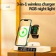 Зарядка беспроводная Qi 4in1 Wireless Charger XYJ S37 |5-15W, Samsung Watch/Airpods/Phone, RGB| white - изображение 5