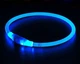 Нашийник для собак з підсвіткою LED водостійкий, з зарядкою USB універсальний Синій - зображення 1