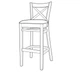 Стілець Barowe Bistro.1 Fameg 47x110x54 (BST-9907/2) 036055 - зображення 5
