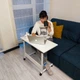 Столик для ноутбука Megusta с регулировкой высоты на колесиках, 80х40 см белый (V-біл-біл-8040) - изображение 1