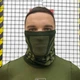 Щільний еластичний Баф / Демісезонний Шарф-труба олива розмір універсальний - зображення 1