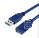 Подовжувач Ewell USB 3.0 AM - AF, 0.3 м, 26 AWG, синій (EW485) - зображення 1