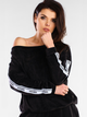 Bluza damska bez kaptura welurowa Awama A408 1132533 S/M Czarna (5902360552098) - obraz 3