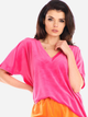 Bluza damska bez kaptura welurowa Awama A416 1132564 One Size Różowa (5902360554795) - obraz 3