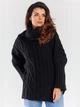 Свитер вязаный женский Awama A477 1220689 One Size Черный (5902360564923) - изображение 3