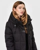 Жіночий пуховик куртка пальто біо-пух DuPont Sorona з капюшоном зимовий original ICEbear 3915 42 чорний 39151 - изображение 4