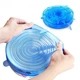 Універсальні силіконові кришки 6 шт Stretch and Fresh blue - зображення 6
