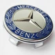Ковпачки маточини CMS для дисків Mercedes-Benz 75мм металеві з підсвічуванням blue (3657) - зображення 2