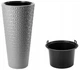 Горшок FormPlastic Diamant Slim-40 серый (2950-055) - изображение 1