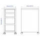 Комод на колесах IKEA MICKE чорно-коричневий (802.447.49) - зображення 4