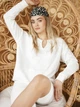 Bluza damska bez kaptura elegancka BeWear B225 1130346 XL Ecru (5903887656009) - obraz 6