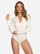 Body damskie z długim rękawem Stylove S327 1201218 S Ecru (5903887687911) - obraz 3