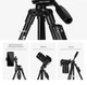 Професійний трипод штатив з пультом для камери смартфона NeePho Tripod NP-8810 1500 мм Black/Чорний - зображення 7