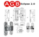 Петля прихована регульована AGB Eclipse 2.1, латунь - зображення 3