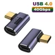 Адаптер переходник OTG угловой USB Type-C M/F (USB 4.0, 40Gbps) Metal Style-3 (48583) - изображение 1
