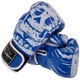 Перчатки боксерские FLEX на липучке Zelart SKULL BO-5493 (р-р 8oz, синий) - изображение 5