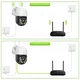 Беспроводная WiFi камера видеонаблюдения уличная поворотная с удаленным доступом, микрофоном и датчиком движения PTZ WiFi Outdoor Camera ICSEE 4MP Black/White - изображение 10