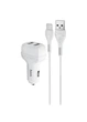 Адаптер HOCO автомобильный Type-C Cable Leader Z36 2USB 2.4A white - изображение 1