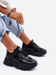 Sneakersy damskie z siatką na wysokiej platformie wysokie Agnenia 39 Czarne (5905677651577) - obraz 5