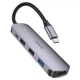 HUB Type-C HOCO HB27 (HDTV+USB3.0+USB2.0*2+PD) Сірий - зображення 1