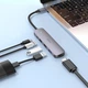 HUB Type-C HOCO HB27 (HDTV+USB3.0+USB2.0*2+PD) Сірий - зображення 3