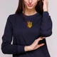 Світшот легкий з вишивкою тризубця 02-10 жіноча Синій L (874395-16-2) - изображение 1