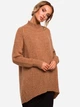 Sweter z golfem damski długi Made Of Emotion M468 S/M Camel (5903068452055) - obraz 1