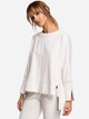 Bluza damska bez kaptura oversize Made Of Emotion M491 S/M Ecru (5903068475009) - obraz 1