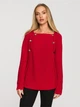 Sweter damski luźny Made Of Emotion M712 S/M Malinowy (5903887671514) - obraz 1