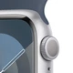 Smartwatch Apple Watch Series 9 GPS 41mm Silver Aluminium Case with Storm Blue Sport Band - M/L (MR913) - obraz 3