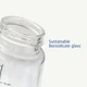 Скляна пляшечка Difrax S-bottle Wide Антиколікова з силіконовою соскою Біла 200 мл (3331FE) - зображення 6