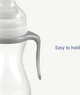 Бутылочка Difrax S-bottle Wide XL Антиколиковая с силиконовой соской и ручками Белая 310 мл (707XL) - изображение 3
