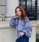 Джинсовая женская вышиванка льняная в стиле бохо "Габриела" 11958-52 (XL) - изображение 2