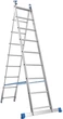 Драбина Меткас алюмінієва двосекційна 2.4/3.49 м 9 щаблів (2H602009) - зображення 1