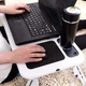 Столик складной подставка охлаждающий для ноутбука Е-Таblе с охлаждением вентилятором на кровать колени - изображение 8
