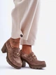 Loafersy damskie Lemar Harmell 38 Ciemnobeżowe - obraz 3