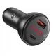 Автомобільний зарядний пристрій Baseus Digital Display PPS Dual Quick Charger Car Charger 45W With Mini Cable Type-C to Type-C 3A Black 1m (TZCCBX-C0G) - зображення 8