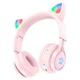 Накладные беспроводные наушники Hoco W39 Cat ear с кошачьими ушками Pink - изображение 1