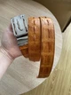 Ремінь зі шкіри крокодила Ekzotic Leather Коньячний жовтогарячий (crb05_1) - зображення 3
