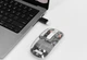 Беспроводная мышь WiWU WM105 Crystal Magnetic Wireless с аккумулятором и Bluetooth (Type-C, USB 2.4 ГГц, компьютерная, бесшумная, прозрачная, для макбука) - Серая - изображение 4