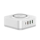 Беспроводная зарядка Ldnio AW004 с хабом (PD 32W, 3хUSB, 1Type-C, 220v, быстрая зарядка) - Белый - изображение 3