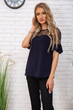 Кофта с короткими рукавами и прозрачной сеткой (172R011) AGER 44 Синий 000234906 - изображение 3
