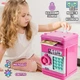 Детская интерактивная копилка сейф Kids Bank с кодовым замком и купюроприемником - световые, звуковые эффекты Розовый - изображение 1
