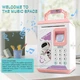 Детская электронная копилка сейф Smart Kids Robot с кодовым замком и сканером отпечатка пальца для бумажных денег и монет Розовый - зображення 7