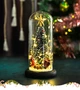 Різдвяна ялинка, що світиться, в колбі christmas decor з зіркою і LED підсвічуванням 23.5 см на батарейках - зображення 2