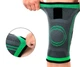 Набор эластичных наколенников с фиксирующим ремнем Knee Support 26WN компрессионный бандаж для коленного сустава (2 шт) Чёрно-зелёный - изображение 5