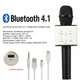 Беспроводной караоке микрофон Bluetooth UTM Q7s PRO стерео с функцией эхо, USB, кейс Черный - изображение 10