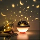 Светодиодный проектор звездного неба двухсторонний с ночником magic-ball UFO LED разноцветные режимы света на подставке USB - изображение 9
