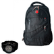 Рюкзак городской SwissGear-Black универсальный, для ноутбука, туристический с чехлом от дождя, разъем USB и для наушников Черный + Мужские кварцевые часы SwissArmy - изображение 8